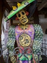 Mexico style Dead Skeleton in the historical old town