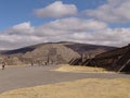 Mexico. Teotihuacan pyramids. Veiw to Dead valley