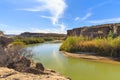 The Mexico Texas Border by Big Bend. Royalty Free Stock Photo