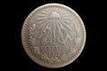 Mexico 1912 Twenty Centavos Silver Coin Royalty Free Stock Photo