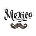 Mexico vector lettering Royalty Free Stock Photo