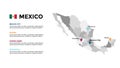 Mexico vector map infographic template. Slide presentation. Global business marketing concept. North America country