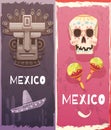 Mexico Vertical Banners Royalty Free Stock Photo