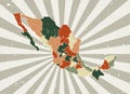 Mexico vintage map.