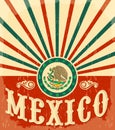 Mexico Vintage Patriotic Poster