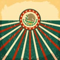 Mexico Vintage Patriotic Poster - Card Vector Design