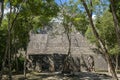Mexico - Yucantan Peninsula - Calakmul - Structure VII - Towering Mayan Structure Royalty Free Stock Photo