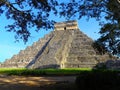 Mexico, Yucatan, Chichen Itza, El Castillo Kukulcan pyramid Royalty Free Stock Photo