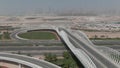 Meydan bridge in Dubai in cloudy afternoon