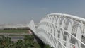 Meydan bridge in Dubai in cloudy afternoon