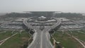 Meydan bridge in Dubai in cloudy afternoon