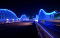 Meydan bridge in Dubai at night