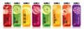 Ready design vector juice, fruit bottle set