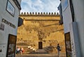 Mezquita Cathedral  wall at a  bright sunny day in the heart of historic center of Cordoba Royalty Free Stock Photo