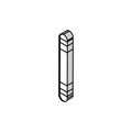 mezuzah doorpost isometric icon vector illustration