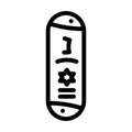 mezuzah doorpost line icon vector illustration