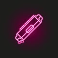 Mezuzah neon style icon. Simple thin line, outline  of judaism icons for ui and ux, website or mobile application Royalty Free Stock Photo