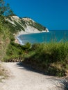 The Mezzavalle beach in the Conero area near Ancona during the summer