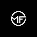 MF letter logo vector icon illustration Royalty Free Stock Photo