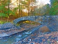 Millard Fillmore Glen State Park stone bridge NYS Royalty Free Stock Photo