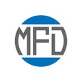 MFD letter logo design on white background. MFD creative initials circle logo concept. MFD letter design Royalty Free Stock Photo
