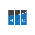 MFD letter logo design on WHITE background. MFD creative initials letter logo concept. MFD letter design Royalty Free Stock Photo