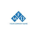 MFD letter logo design on WHITE background. MFD creative initials letter logo concept. MFD letter design Royalty Free Stock Photo