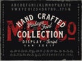 MFG Co. Hand Drawn Vintage Font Collection. Three different fonts. Display, Script and San Serif.