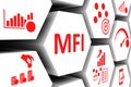 MFI concept cell background 3d Royalty Free Stock Photo