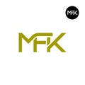 MFK Logo Letter Monogram Design Royalty Free Stock Photo