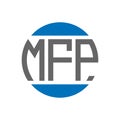 MFP letter logo design on white background. MFP creative initials circle logo concept. MFP letter design.MFP letter logo design on Royalty Free Stock Photo