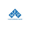 MFP letter logo design on WHITE background. MFP creative initials letter logo concept. MFP letter design Royalty Free Stock Photo