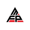MFP triangle letter logo design with triangle shape. MFP triangle logo design monogram. MFP triangle vector logo template with red Royalty Free Stock Photo