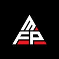 MFP triangle letter logo design with triangle shape. MFP triangle logo design monogram. MFP triangle vector logo template with red Royalty Free Stock Photo