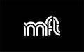 MFT Creative Unique Modern Letter Logo Design Royalty Free Stock Photo
