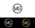 MG circle Shape Letter logo Design