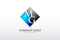 MG, GM letter company logo design vector