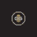 MG Initial letter overlapping interlock logo monogram line art style Royalty Free Stock Photo