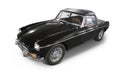 MG MGB black roadster soft top convertible car. Royalty Free Stock Photo