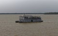 The Na Para, a Brazilian Naval Hospital ship and Troop Carrier moored up in the Amazon River