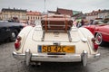 MG 1600, rear view, retro design car. Exhibition of vintage cars.