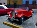 MG TA roadster Midget serie T exhibited in Lima Royalty Free Stock Photo