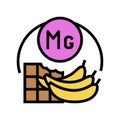 mg vitamin color icon vector illustration