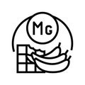 mg vitamin line icon vector illustration