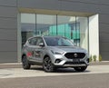 MG ZS parked outside the official dealership. It is the new subcompact SUV manufactured by chinese Saic Motor under the historica