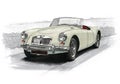 MGA Sportscar Royalty Free Stock Photo