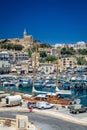 Mgarr Harbour with boats in Malta