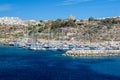 Mgarr, Malta - May 8, 2017: Mgarr Harbour at Gozo Island from the ferry.