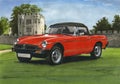 MGB Roadster 1980s Royalty Free Stock Photo