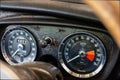 MGB Vintage car close up of dials on the dash board Royalty Free Stock Photo